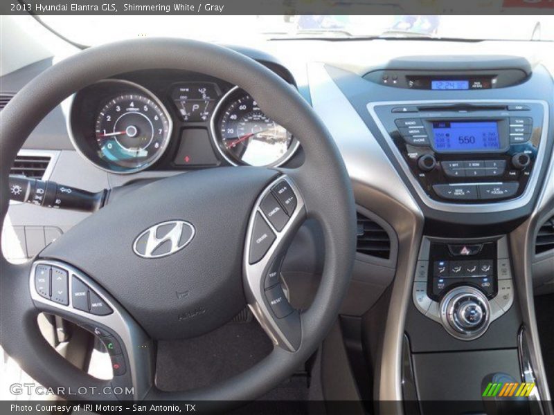 Shimmering White / Gray 2013 Hyundai Elantra GLS