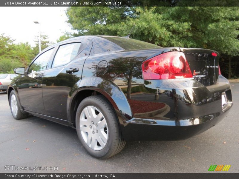 Black Clear Coat / Black/Light Frost Beige 2014 Dodge Avenger SE