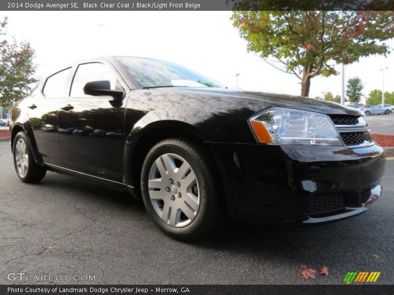 Black Clear Coat / Black/Light Frost Beige 2014 Dodge Avenger SE