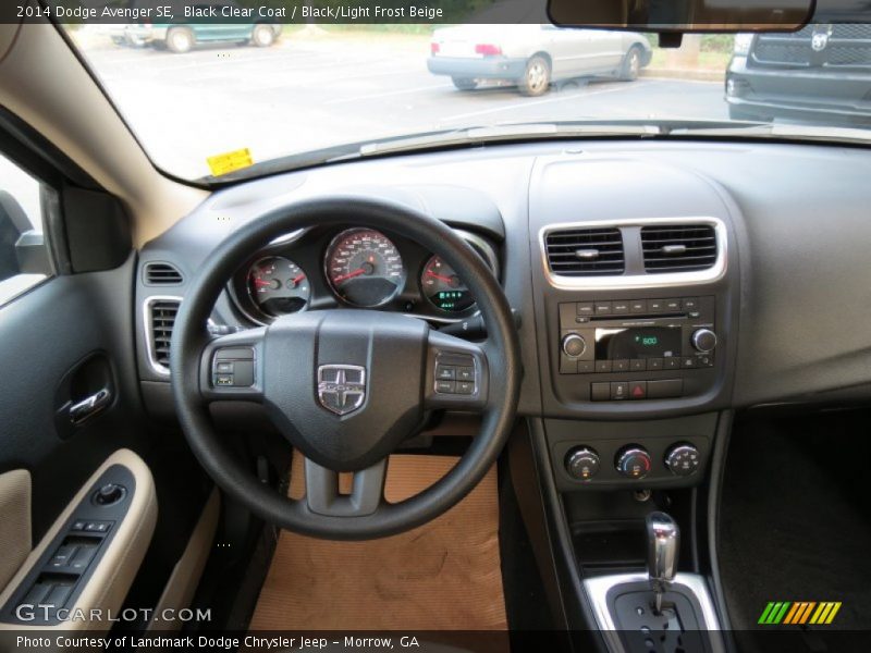 Black Clear Coat / Black/Light Frost Beige 2014 Dodge Avenger SE
