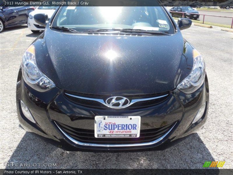 Midnight Black / Gray 2013 Hyundai Elantra GLS