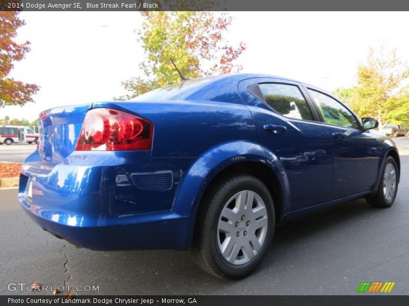 Blue Streak Pearl / Black 2014 Dodge Avenger SE