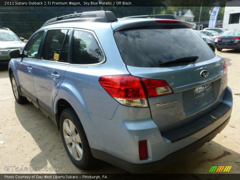 Sky Blue Metallic / Off Black 2011 Subaru Outback 2.5i Premium Wagon