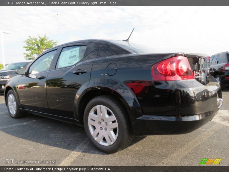 Black Clear Coat / Black/Light Frost Beige 2014 Dodge Avenger SE