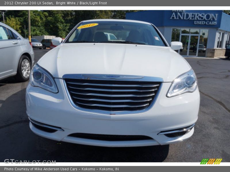 Bright White / Black/Light Frost 2012 Chrysler 200 LX Sedan