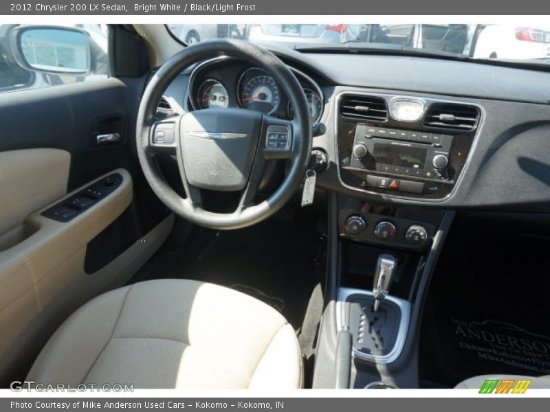 Bright White / Black/Light Frost 2012 Chrysler 200 LX Sedan