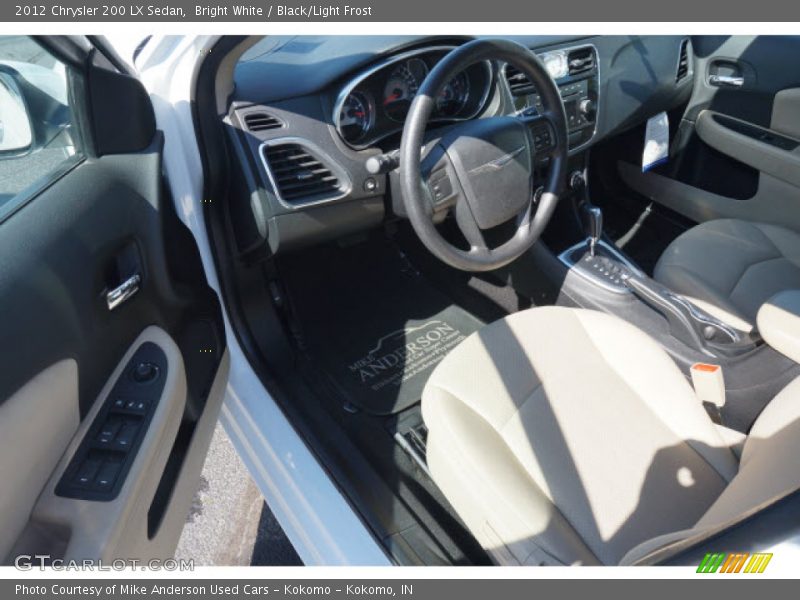 Bright White / Black/Light Frost 2012 Chrysler 200 LX Sedan