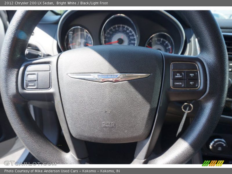 Bright White / Black/Light Frost 2012 Chrysler 200 LX Sedan