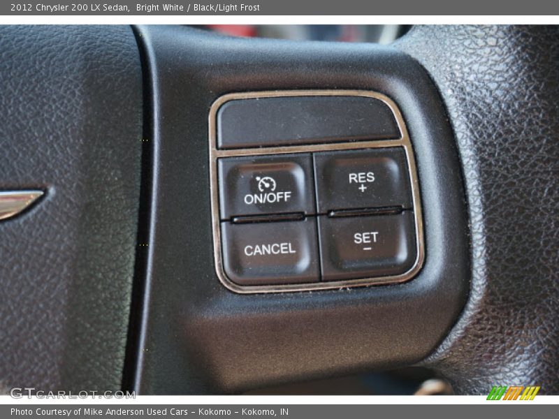 Bright White / Black/Light Frost 2012 Chrysler 200 LX Sedan