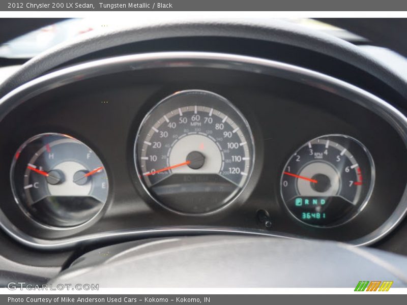 Tungsten Metallic / Black 2012 Chrysler 200 LX Sedan