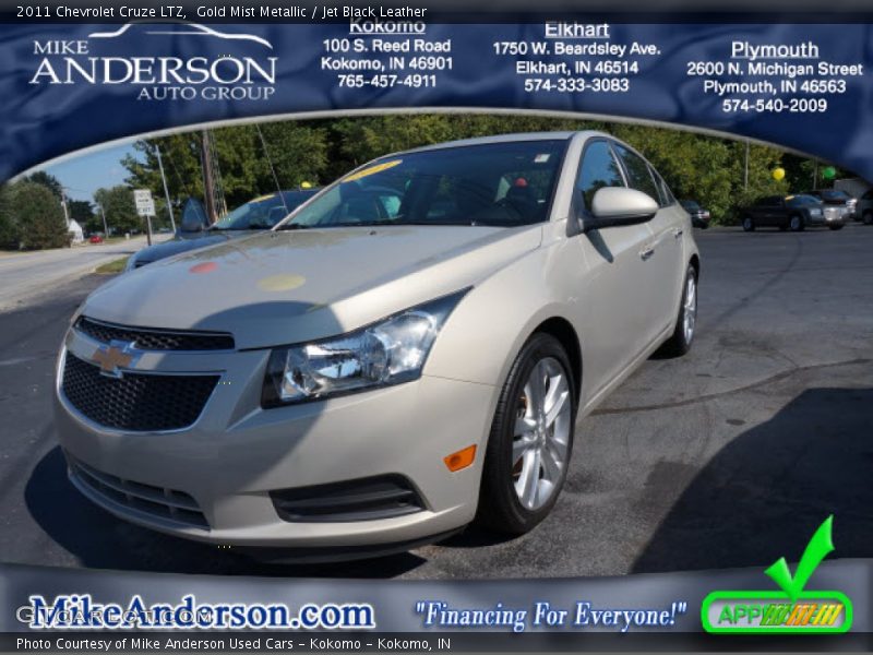 Gold Mist Metallic / Jet Black Leather 2011 Chevrolet Cruze LTZ