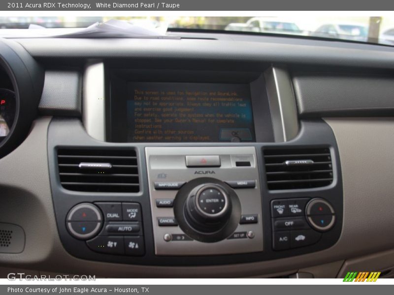 White Diamond Pearl / Taupe 2011 Acura RDX Technology