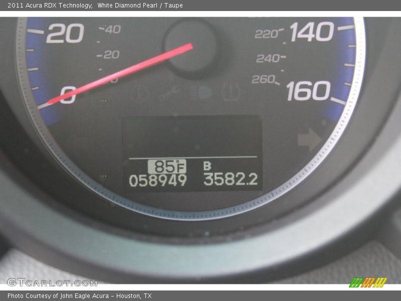 White Diamond Pearl / Taupe 2011 Acura RDX Technology