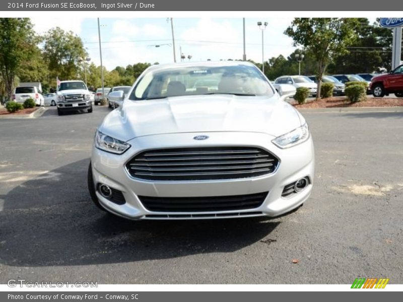 Ingot Silver / Dune 2014 Ford Fusion SE EcoBoost
