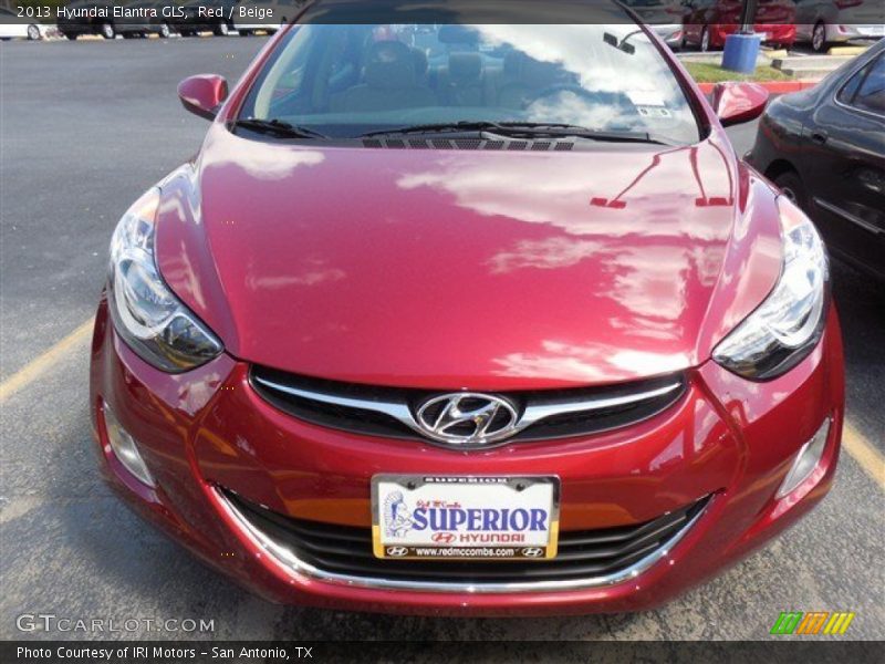 Red / Beige 2013 Hyundai Elantra GLS