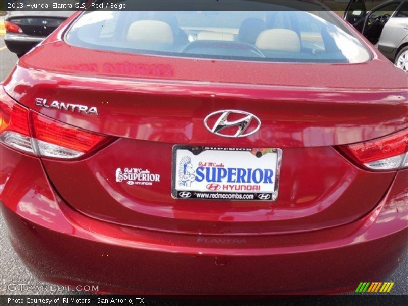Red / Beige 2013 Hyundai Elantra GLS