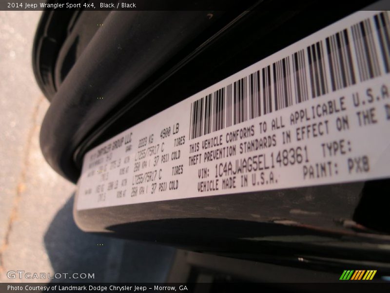 Black / Black 2014 Jeep Wrangler Sport 4x4