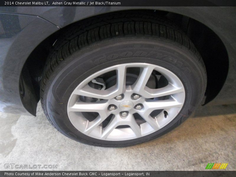 Ashen Gray Metallic / Jet Black/Titanium 2014 Chevrolet Malibu LT