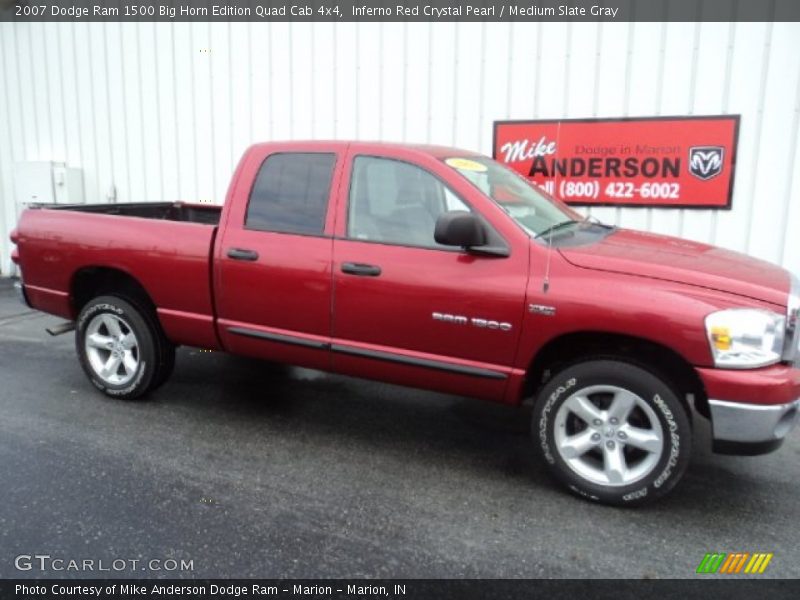 Inferno Red Crystal Pearl / Medium Slate Gray 2007 Dodge Ram 1500 Big Horn Edition Quad Cab 4x4