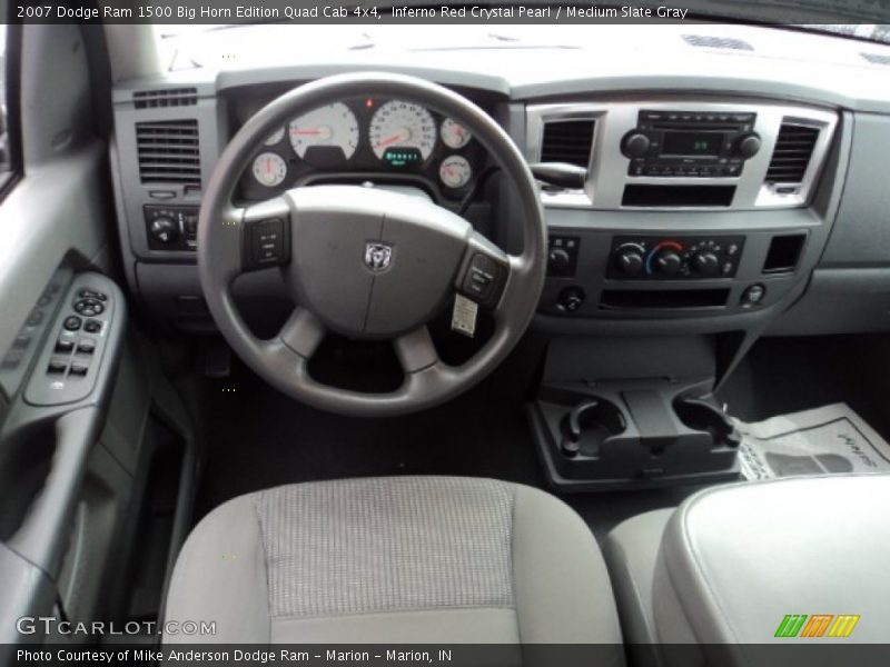 Inferno Red Crystal Pearl / Medium Slate Gray 2007 Dodge Ram 1500 Big Horn Edition Quad Cab 4x4