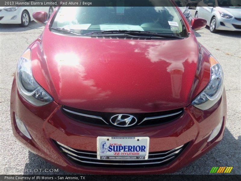 Red Allure / Beige 2013 Hyundai Elantra Limited