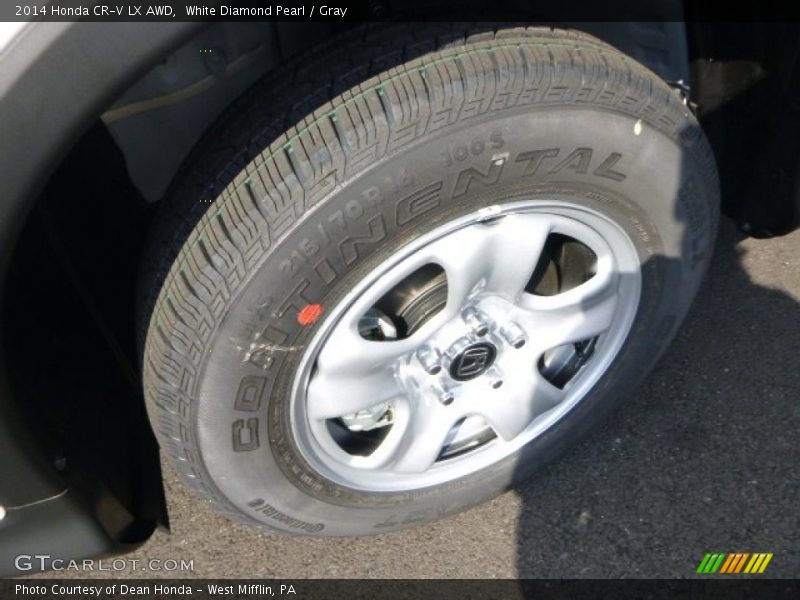 White Diamond Pearl / Gray 2014 Honda CR-V LX AWD