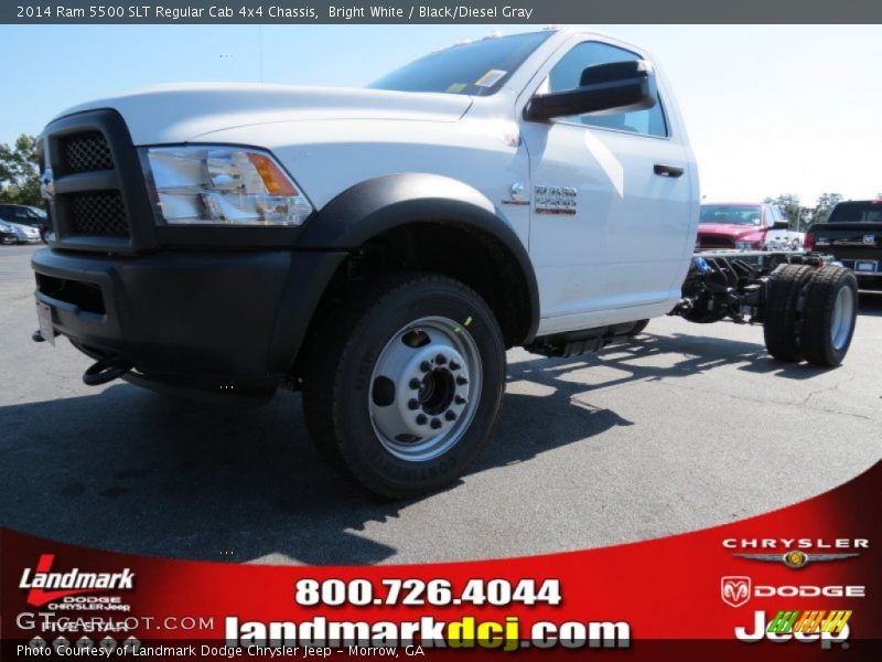 Bright White / Black/Diesel Gray 2014 Ram 5500 SLT Regular Cab 4x4 Chassis