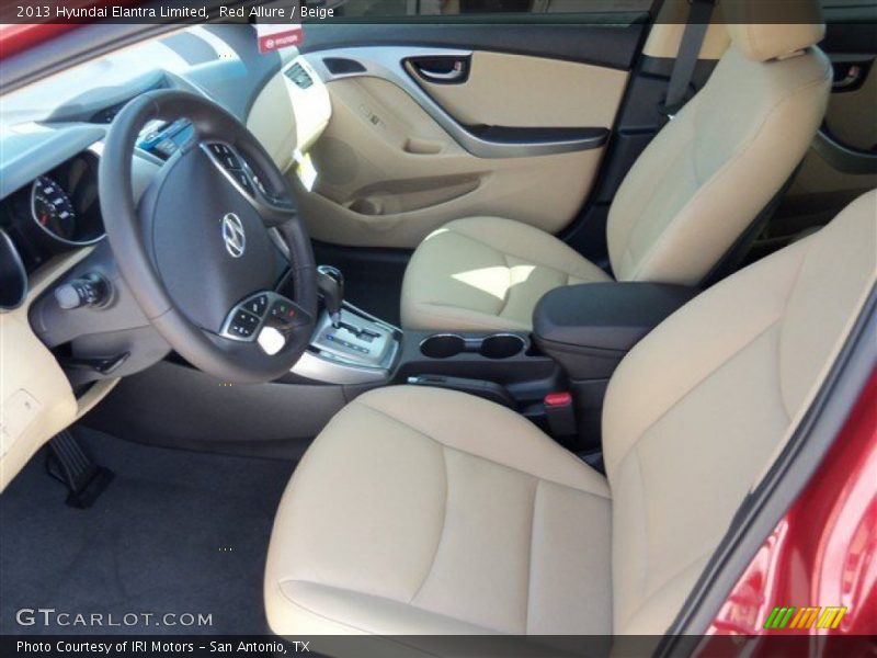 Red Allure / Beige 2013 Hyundai Elantra Limited