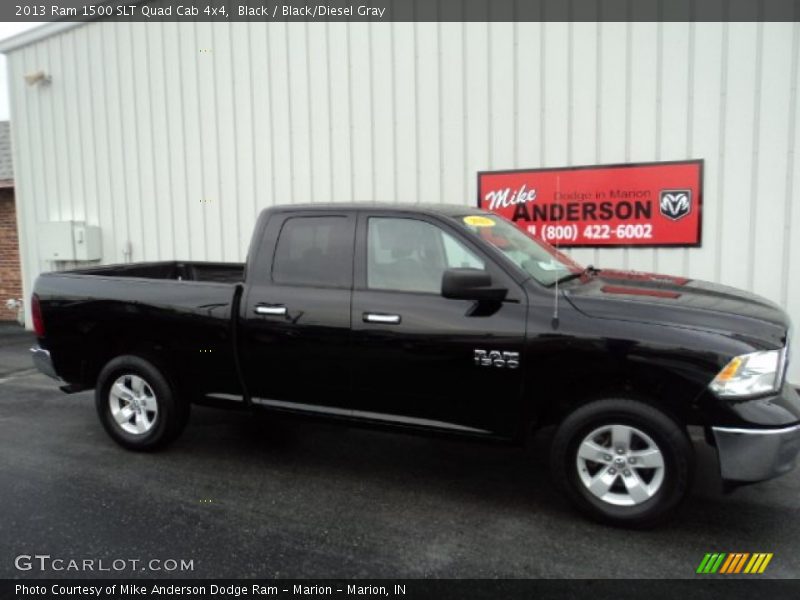 Black / Black/Diesel Gray 2013 Ram 1500 SLT Quad Cab 4x4