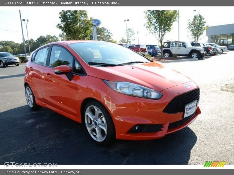 Molten Orange / ST Charcoal Black 2014 Ford Fiesta ST Hatchback