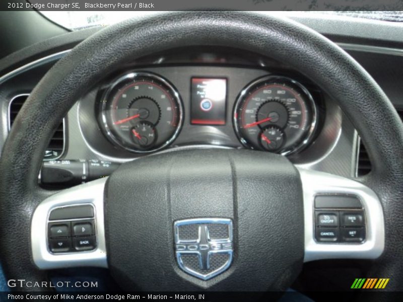 Blackberry Pearl / Black 2012 Dodge Charger SE