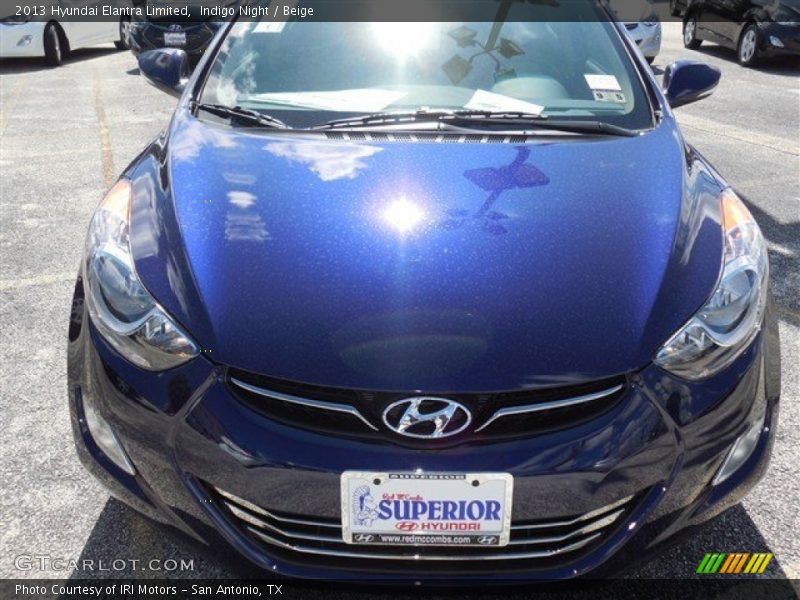 Indigo Night / Beige 2013 Hyundai Elantra Limited