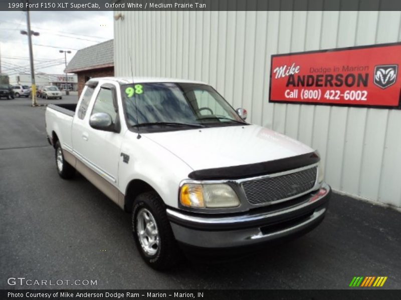 Oxford White / Medium Prairie Tan 1998 Ford F150 XLT SuperCab