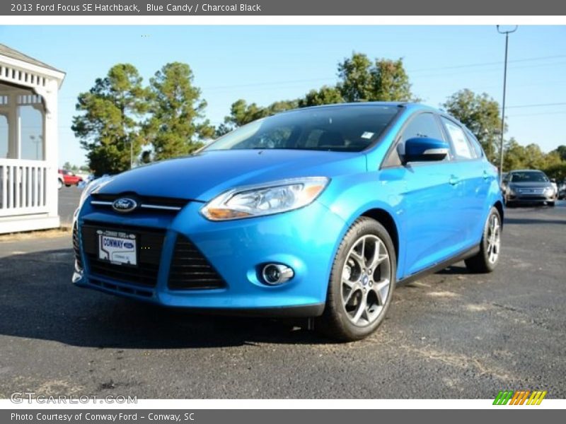 Blue Candy / Charcoal Black 2013 Ford Focus SE Hatchback