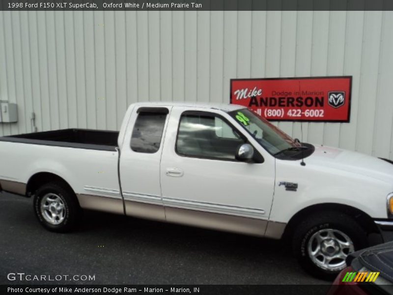 Oxford White / Medium Prairie Tan 1998 Ford F150 XLT SuperCab