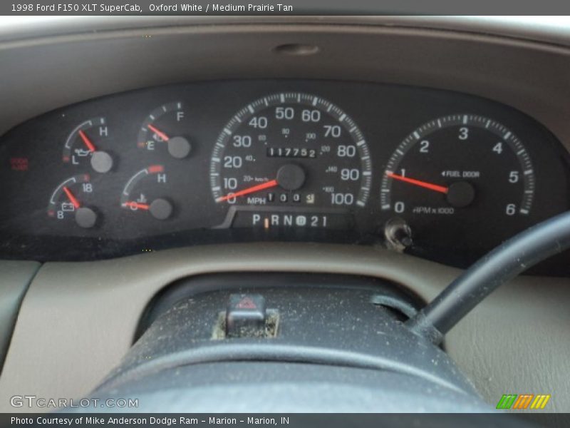 Oxford White / Medium Prairie Tan 1998 Ford F150 XLT SuperCab