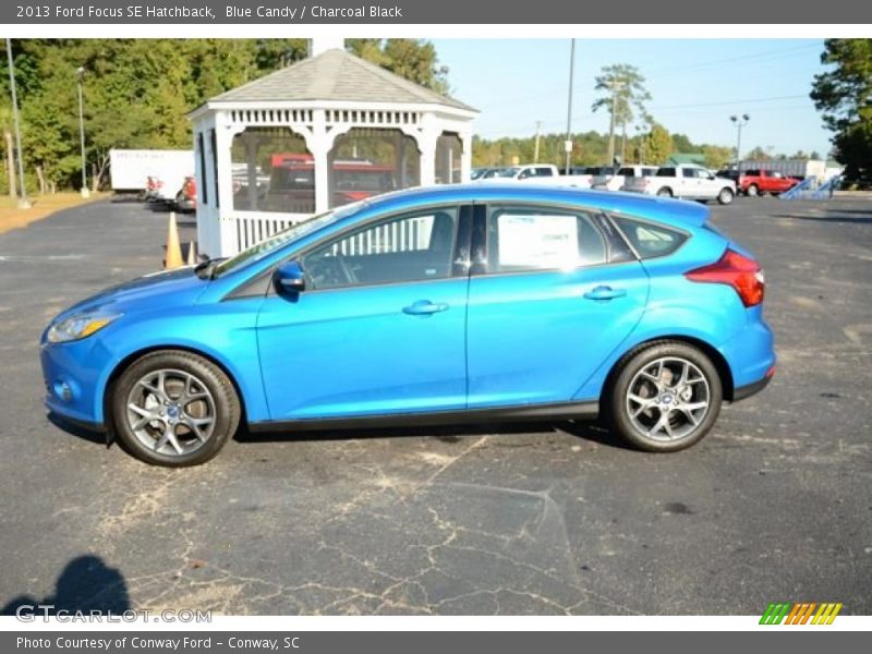 Blue Candy / Charcoal Black 2013 Ford Focus SE Hatchback