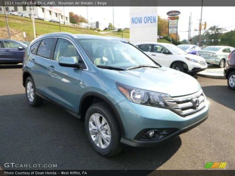 Mountain Air Metallic / Beige 2014 Honda CR-V EX-L AWD