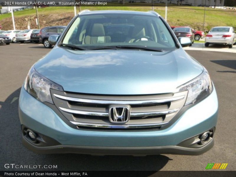 Mountain Air Metallic / Beige 2014 Honda CR-V EX-L AWD