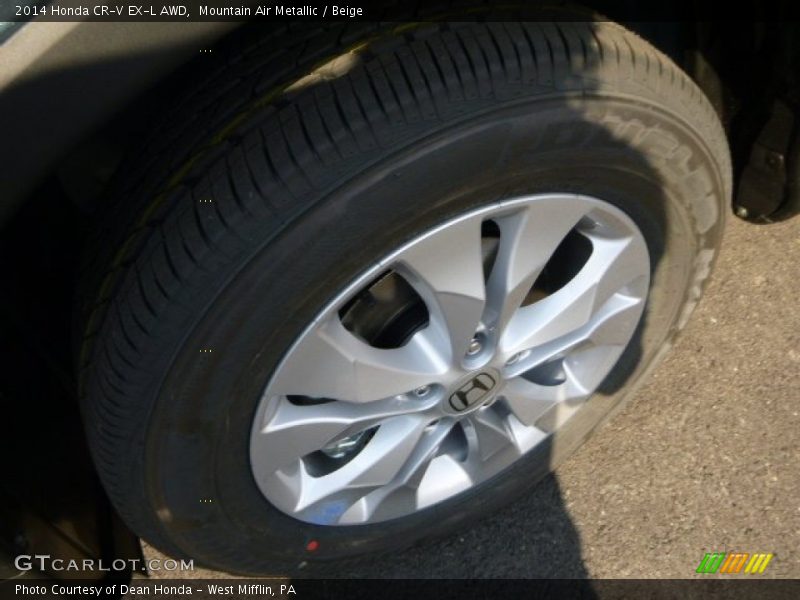 Mountain Air Metallic / Beige 2014 Honda CR-V EX-L AWD