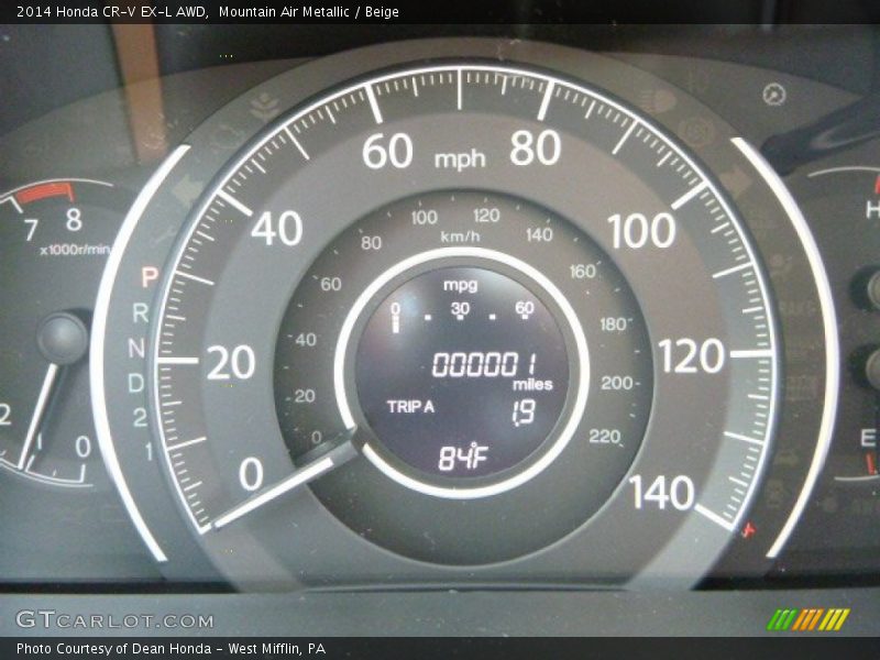 Mountain Air Metallic / Beige 2014 Honda CR-V EX-L AWD