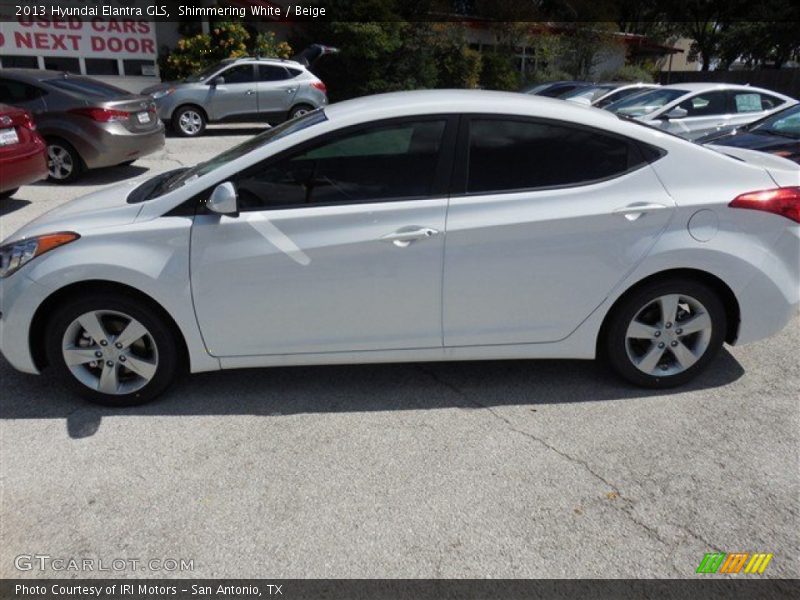 Shimmering White / Beige 2013 Hyundai Elantra GLS