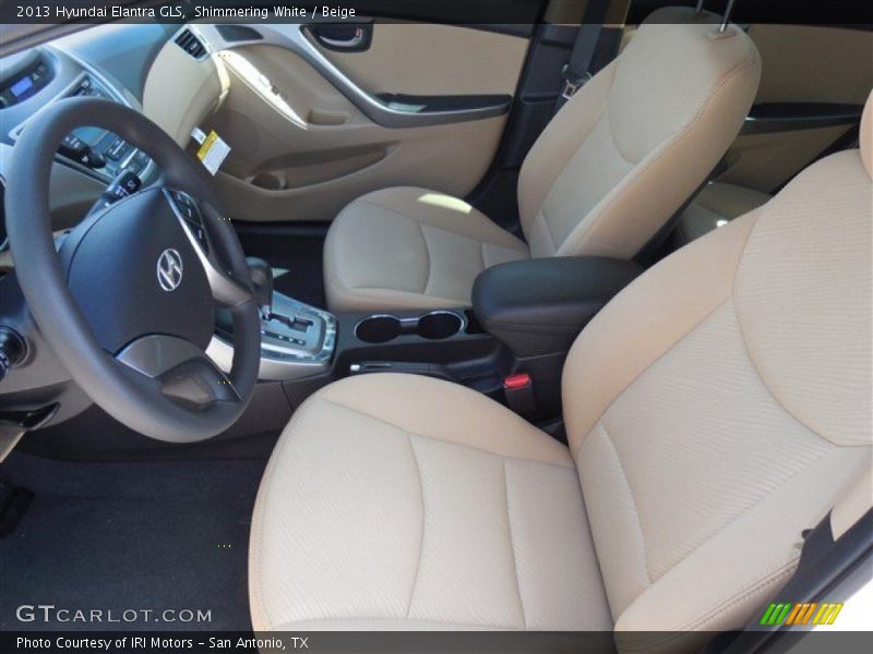 Shimmering White / Beige 2013 Hyundai Elantra GLS