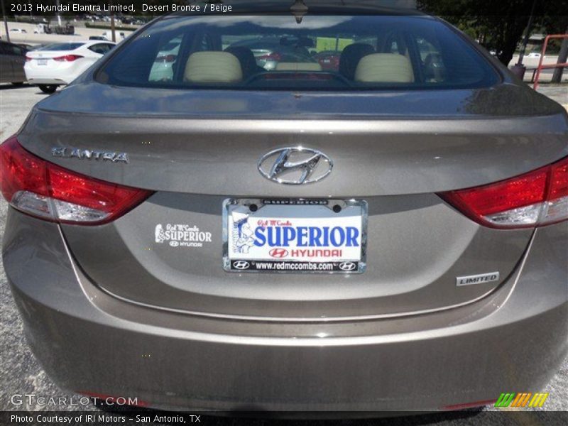 Desert Bronze / Beige 2013 Hyundai Elantra Limited