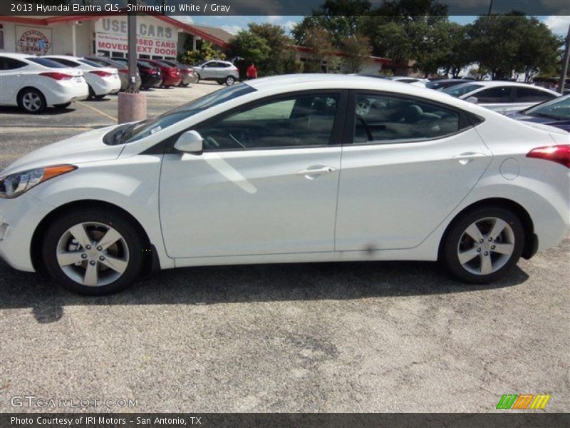 Shimmering White / Gray 2013 Hyundai Elantra GLS