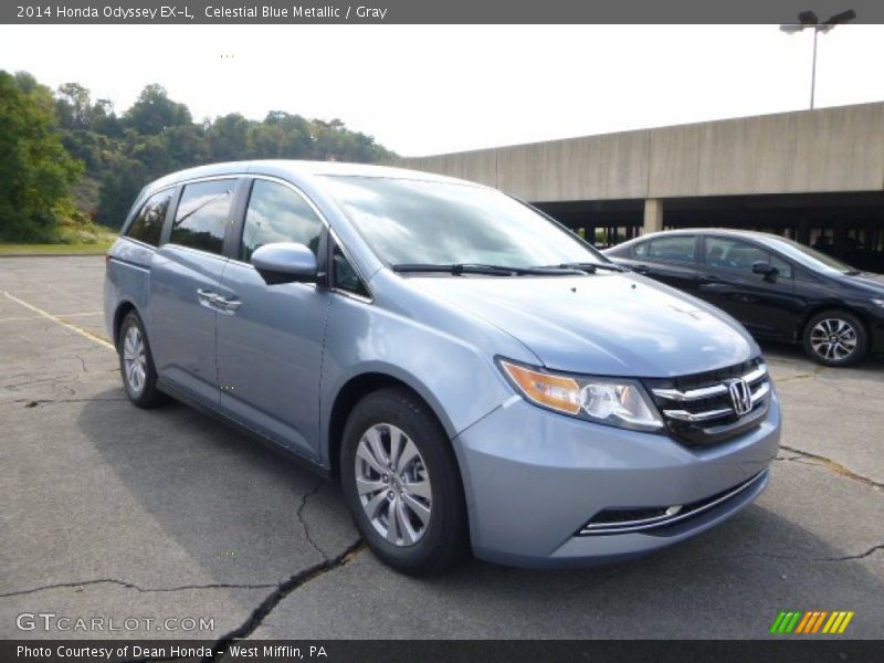 Celestial Blue Metallic / Gray 2014 Honda Odyssey EX-L