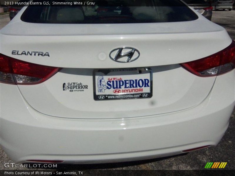 Shimmering White / Gray 2013 Hyundai Elantra GLS