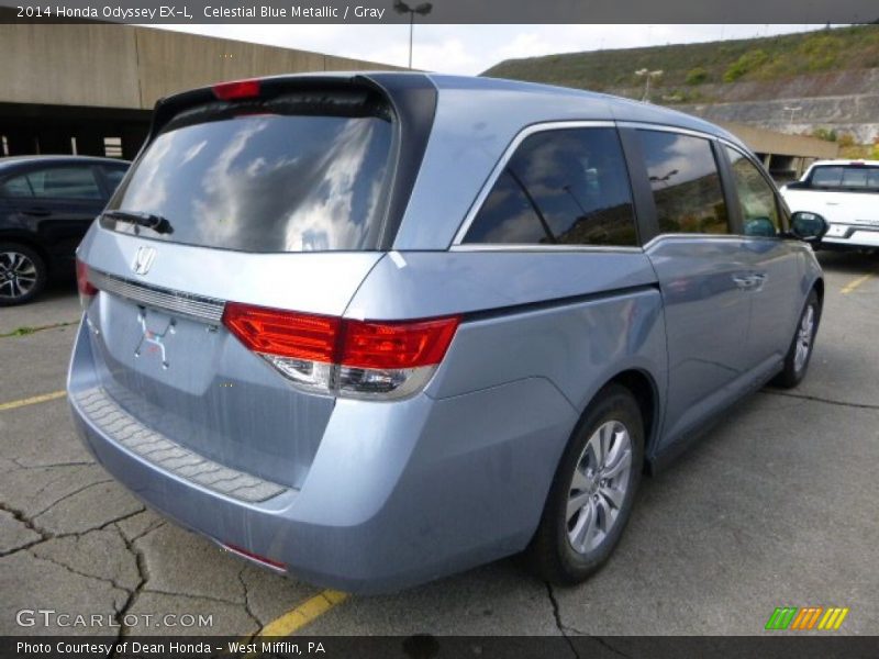 Celestial Blue Metallic / Gray 2014 Honda Odyssey EX-L