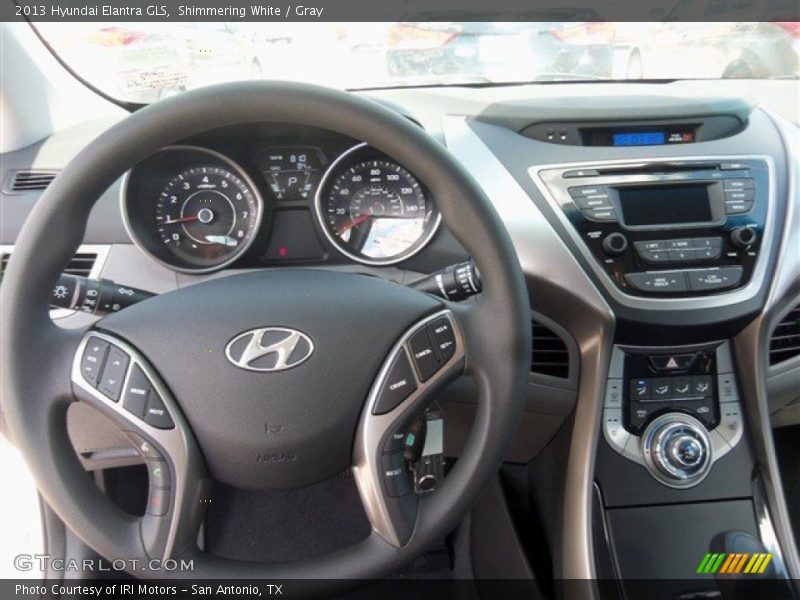 Shimmering White / Gray 2013 Hyundai Elantra GLS