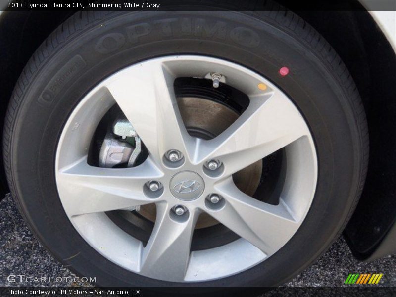 Shimmering White / Gray 2013 Hyundai Elantra GLS